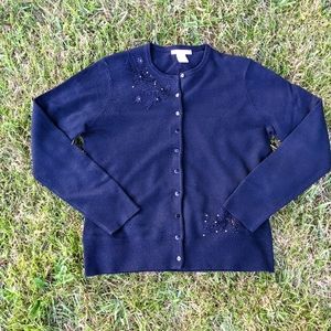 Black Beaded Sweater